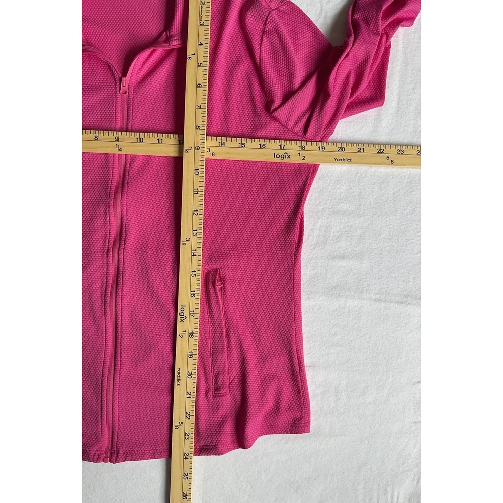 Tommy Bahama Golf Women's Pink Full Zip Athletic Jacket Textured Size Large - Picture 8 of 9